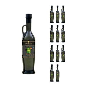 Kit Azeite de Oliva Ionis Kalamata Extra Virgem 500ml com 12 Unidades