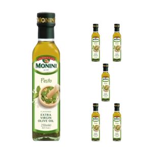 Kit Condimento Azeite de Oliva Monini Extra Virgem Pesto 250ml com 6 Unidades