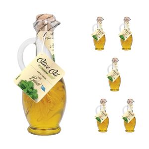 Kit Codimento Azeite de Oliva Ionis Carapah Extra Virgem Manjericão 240ml com 6 Unidades