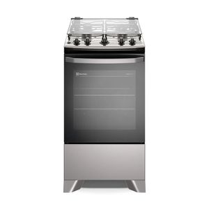 Fogão Electrolux 4 Bocas Efficient Mesa Inox PerfectCook VaporBake Prata Bivolt FE4IS