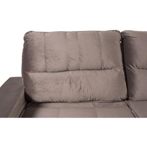 Sofá 3 Lugares Rincão Elantra Veludo Cinza, 230 cm