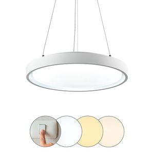 Luminária Pendente Redonda 3 Temperaturas Modaza Olimpo, Branco