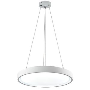 Luminária Pendente Redonda 3 Temperaturas Modaza Olimpo, Branco