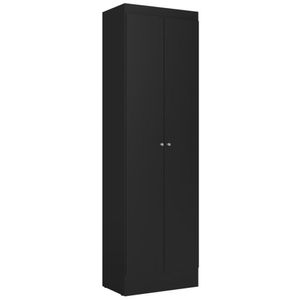 Armário Multiuso THB Space 2 Portas Preto, 55 cm