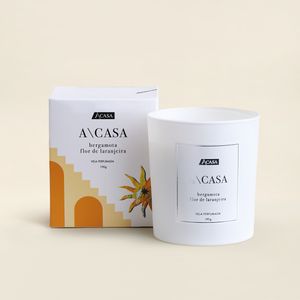 Vela Perfumada A\CASA Bergamota e Flor de Laranjeira 190g - A\CASA