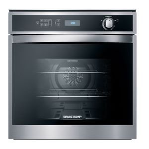 Forno de Embutir a Gás Brastemp 78 Litros Cor Inox com Convecção e Termômetro Meat Control   - BOH84AR