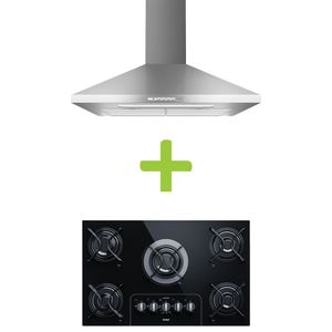 Combo Coifa de Parede 60 cm Inox piramidal + Cooktop 5 bocas Consul  (CA060BR +CD075AE) - CA06CD07CJ