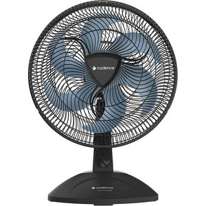 Ventilador Cadence Eros Turbo 40cm 6 Pás Preto e Azul VTR409